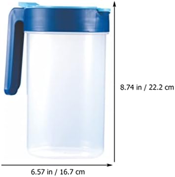 Jarra de água plástica com raiva com tampa e xícaras de dura de água com alça para bebidas frias