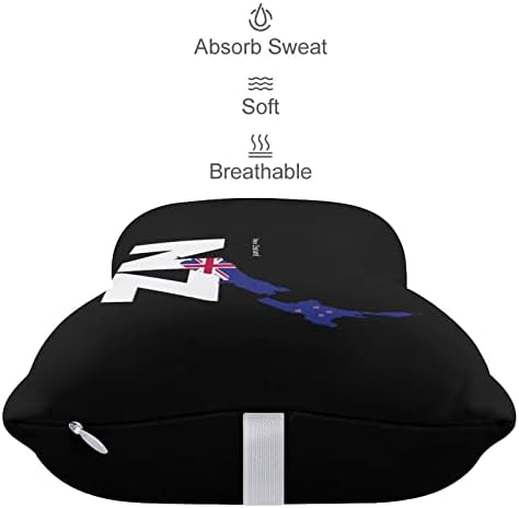 País da Nova Zelândia com mapa travesseiro de pescoço de carro macio para apoiamento de cabeça travesseiro de travesseiro de almofada de descanso de pescoço 2 pacote para dirigir viajando