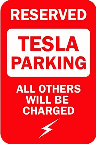 Pôster apenas de estacionamento Tesla