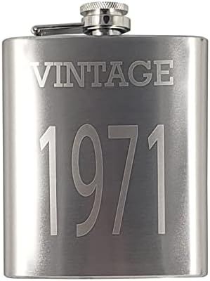Conjunto de presentes de Flask Vintage 1971 - Presente de 52º aniversário