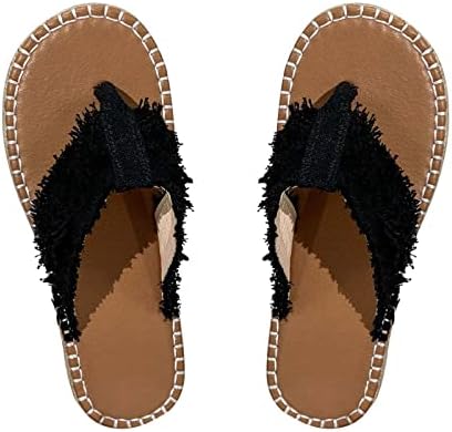 Sandálias de praia para mulheres clipe dedo chinelos planos sapatos de pescador de borracha de verão