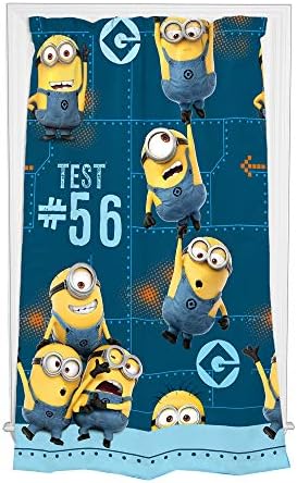 Universal Despicable Me Minions Kids Room Darening Window Curtain Painel, 42 x 63, azul