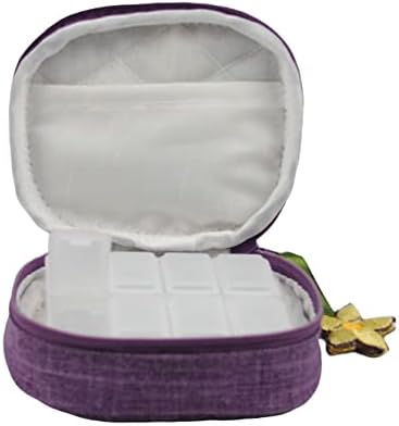 Bolsa de caixa de comprimidos em narcisos em design roxo