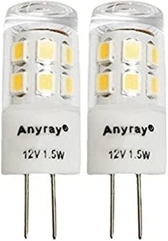 Anyray 2-Bulbs G4 LED Bulb 12V para iluminação paisagística, cor azul de 1,5W