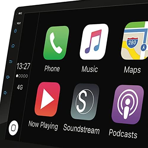 SoundStream VRCPAA-106F VRCPAA-106F UNIDADE DE DVD DOPLO DE 10,6 polegadas de 10,6 polegadas com Bluetooth, Apple CarPlay/Android Auto e tela de toque flutuante