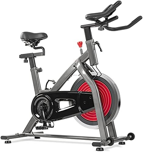 Bicicleta de pedal portátil de exercício, bicicleta de bicicleta de exercício de bicicleta de ciclismo, guidão e assento ajustáveis ​​de 4 vias, monitor LCD/ sensor de pulso, para treino doméstico acionamento de correia tranquila