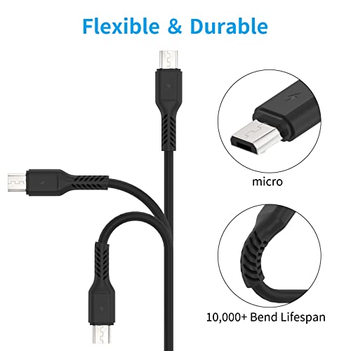 Cabo Micro USB 1 pés [5 pacote] USB 2.0 Micro USB Cabo de carregamento Android Charger Cord para Samsung Galaxy