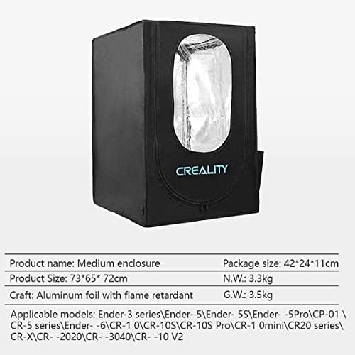 Creality 3D Impressora Gabinete Creality Creality Incêndio à prova de vento e tamanho médio à prova de poeira 73*65*72cm