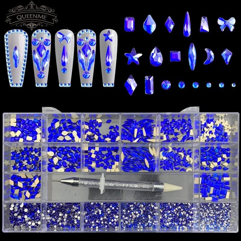 400pcs/caixa de unhas stromestons definir cristais planos strass de unhas para decorações design -