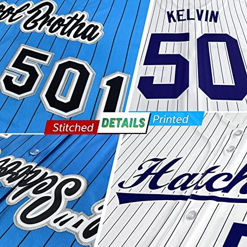 Jersey de beisebol personalizada Button Down camisa impressa ou costurada Número de nome personalizado