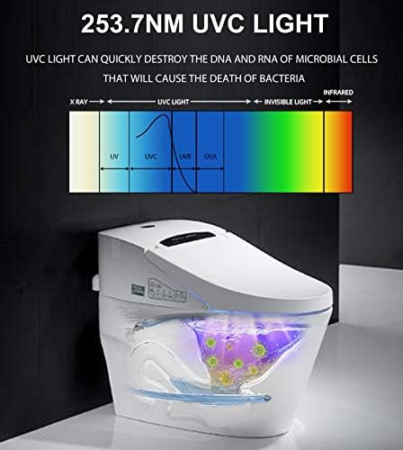 Limpador de vaso sanitário Sinitalizador de luz UV - lixo de cozinha lata de limpeza, lixo de fralda