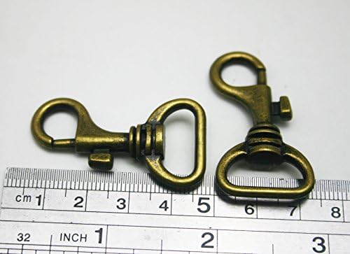 Tianbang Bronze 0,7 Diâmetro interno D Ring -lagosta Garra giratória para pacote de cinta de 10
