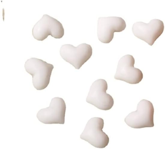 50pcs lish unhas arte cerâmica corações pequenos cor de cor sólida coração amor com forma plana de resina de unhas de pérola -