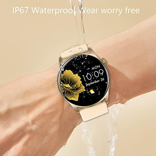 Relógio inteligente deLarsy, relógio de fitness à prova d'água de 1,28 polegada IP67 com uma tela cardíaca