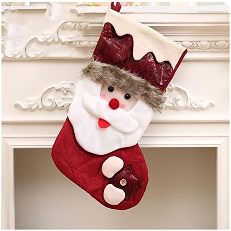 Deflab meias decoração de árvores de natal, sacos de presente do boneco de neve, sacolas de presente, sacolas, presentes infantis meias de Natal
