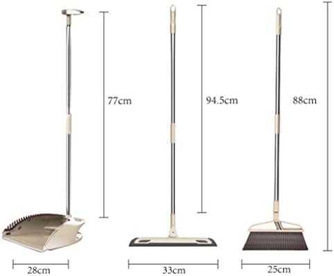 Wykdd Broom Dustpan Conjunto prático Handelino longo Dustpan limpador sem deslizamento Sweepes broom
