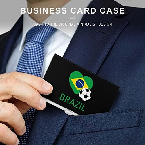 Love Brasil Soccer Business Cartter Wallet for Men & Women Pocket Metal Slim Nome Card Case 3.7x2.2x0,3