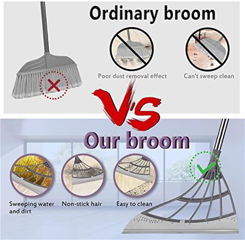 Mahza push broom multifunction broom broom limpear ferramentas de limpeza de janela lavar o limpador de arame de silicone spatula pêlos de esfato