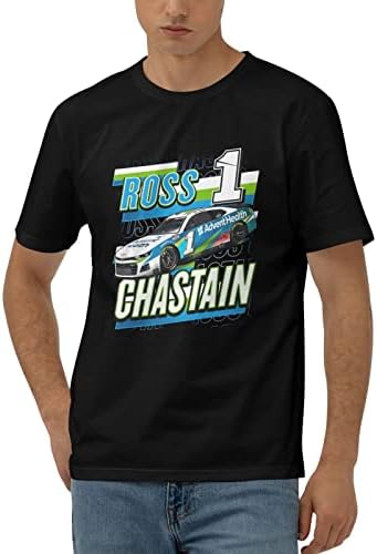 Dowrap Ross Chastain 1 Men's Athletic Cotton Classic Classic Short Sleeve Crewneck T-Shirt Tee Sweater