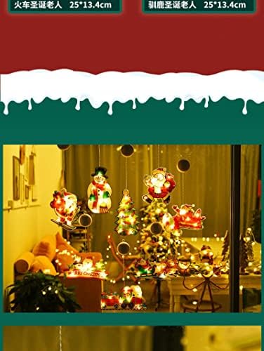LuckyMeet Christmas Luzes decorativas de férias decoração de férias da janela da cena de layout