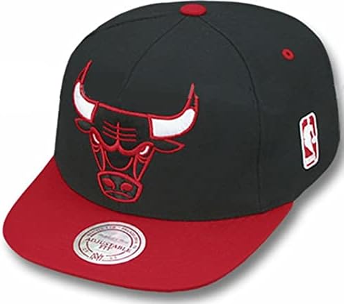 A autêntica autêntica exclusiva da era Chicago Bulls Mitchell e Ness Snapback Cap Hat 2Tone Black and