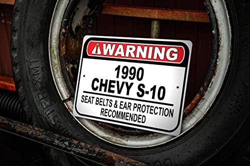 1990 90 Chevy S -10 Seat Belt Recomendado Recomendado de carro, sinal de garagem de metal, decoração de parede, sinal de carro GM - 10x14 polegadas