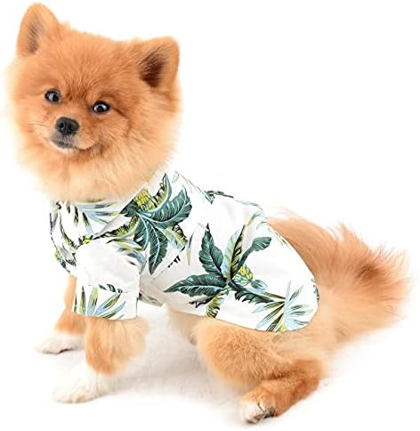 Camisetas de cachorro havaiano de blusa casual pistorosa para cães pequenos Cole