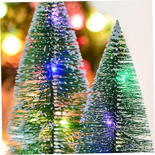 Árvore de Natal de mesa com luzes Mini árvore de Natal Pequena árvore de Natal com bateria LED leve operada por pinheiros artificiais de mesa de Natal Decoração de 20 cm de luz colorida