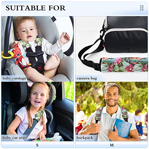 Cactos tropicais suculentas tampas de assento de carro para crianças bebês 2 pcs tiras de assento