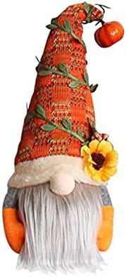 NC Fall Gnome Pumpkin Sunflower sueco Nisse Tomte Elf Elf Dwarf Plush Ornamentos para o Natal Autumn