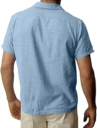 Camisas florais havaianas masculinas de manga curta de manga curta, camisa de pesca de algodão regular