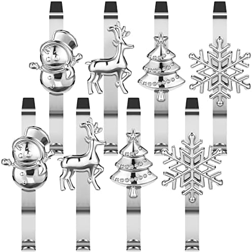 HOTOP 8 peças de batedores de Natal para Mantle Metal Christmas Squits Ganche
