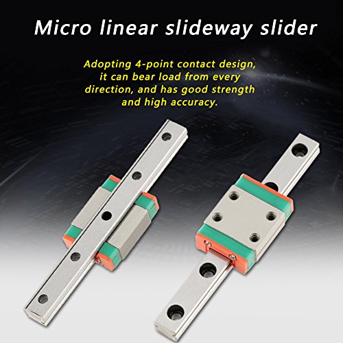 OUMEFAR 1PCS Guia de movimento linear eixo do trilho linear haste de trilho linear 7mm largura com rolamentos