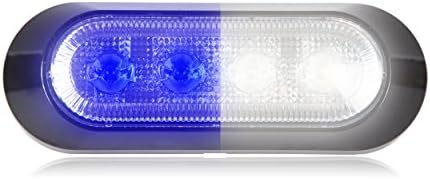 Maxxima M20384BWCl Blue/White Ultra Thin 4 LED AVISO STROBE LUZ
