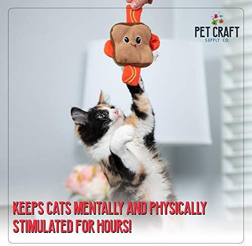 Pet Craft Fornece lanches bobos e comida engraçada abraçando Catnip e Silvervine Interactive Cat