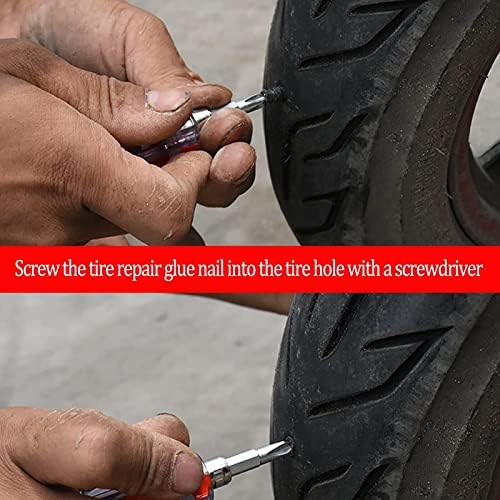 10pcs Reparação de pneus pregos de pneus de pneu Reparação de pneus unhas de pneu de vácuo UNIDADE DE