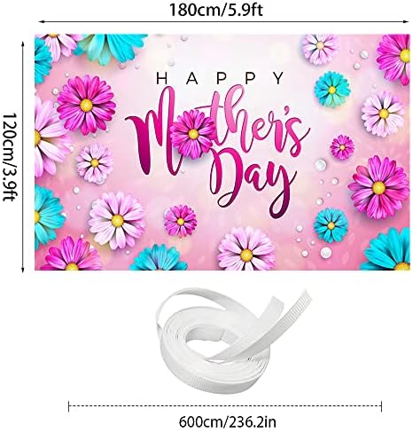 Feliz Dia das Mães Banner Caso -pano colorido Floral Floral