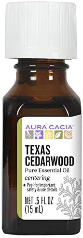 Aura Cacia Pure Texas Cedarwood Óleo essencial | 0,5 fl. Oz. | Juniperus mexicana