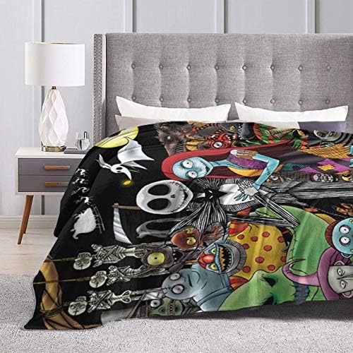 Nightmare Before Christmas Blanket Jack Skellington e Sally Throw Cobertores para Couch Bed Sofá 50 x40