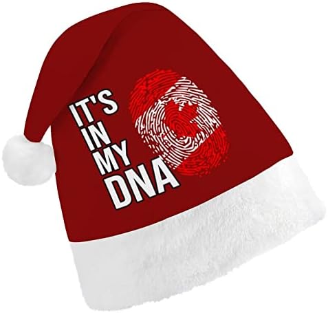 Está no meu DNA bandeira canadense chapéu de natal chapéu de santa engraçado chapéus de Natal chapéus
