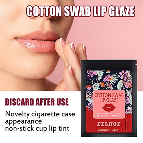 Zitiany 10pcs Cotton Swabs Lipstick Lipstick para mulheres swabs