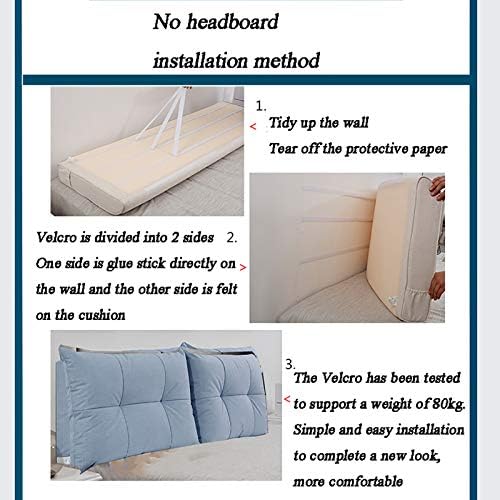 Ceda de cabeceira de cabeceira para trás almofada de travesseiro grande de suporte triangular de backrest/travesseiros de leitura podem ser colocados em sofá, cama de casal, dormitório ou decoração de quarto