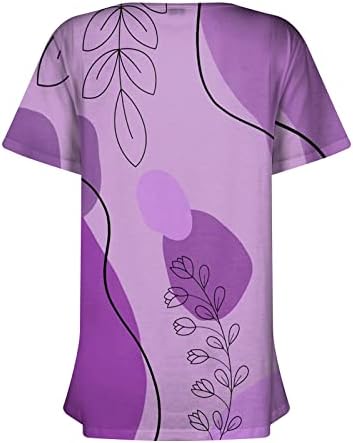 Camisas para mulheres, padrão floral PRACT SQUECA PISCO DE MANAGEM CURTA TOPS LOLHAS CONFOLTADAS Tshirts de grandes