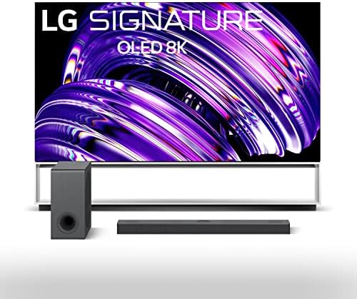 Signature LG Signature 88 polegadas OLED Z2 Series 8K Smart TV com Alexa embutido OLED88Z2PUA S80QY 3.1.3CH Barra de som com central, dolby atmos dts: x, obras com Alexa, áudio de alta resolução, IMAX aprimorado