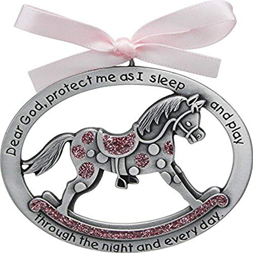 Medalha de berço de cavalos rosa de arte da catedral para fazer jóias