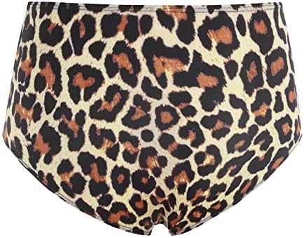 Shorts de natação para mulheres Quick Dry Leopard Board Swimsuit Athletic Casual Tummy Control Bathing Shorts para mulheres