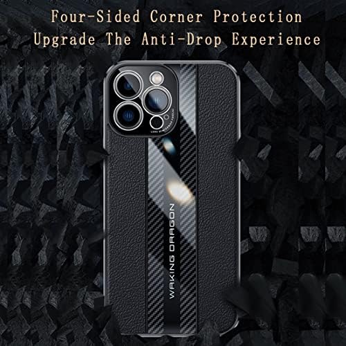 Capa de capa de telefone Lonuo + Caixa de fibra de carbono projetada compatível com Vivo X70 Pro + com proteção