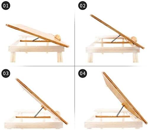LHLLHL LAPTOP LAP Desk, bandeja de cama de rede resistente com armazenamento, suporte de superfície, ajustável