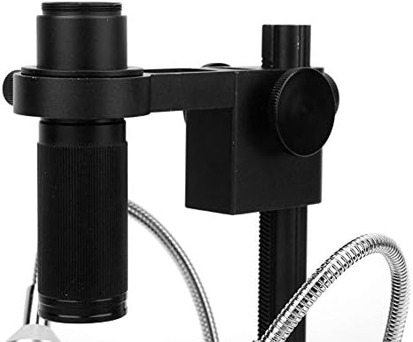 Microscópio Stand Microscópio de liga de alumínio ajustável Stand com lente Zooms de 150x C-Mount
