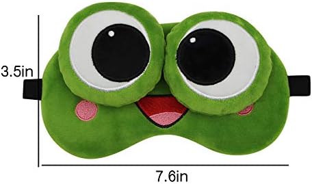 Rarityus Funny Frog Sleep Máscara macia macia ajustável Tampa de máscara ocular reutilizável para homens crianças crianças